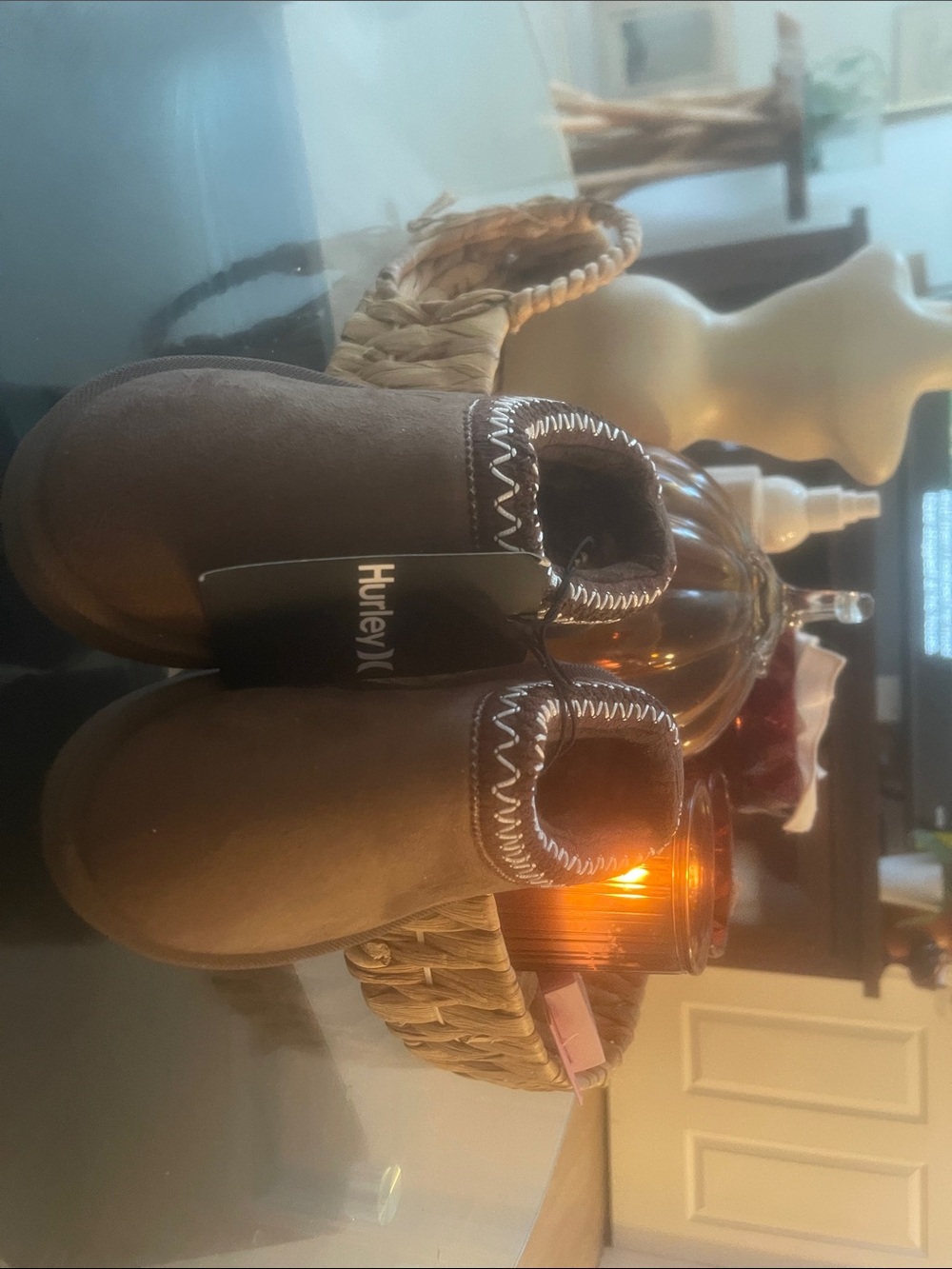 Hurley Brown Kids Slip-On Moccasin Style Shoes